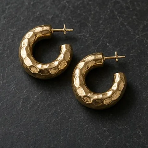 Chunky Gold Hoop Earrings