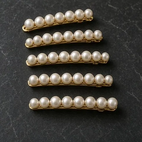 Pearl Hair Clips, Set of 4
