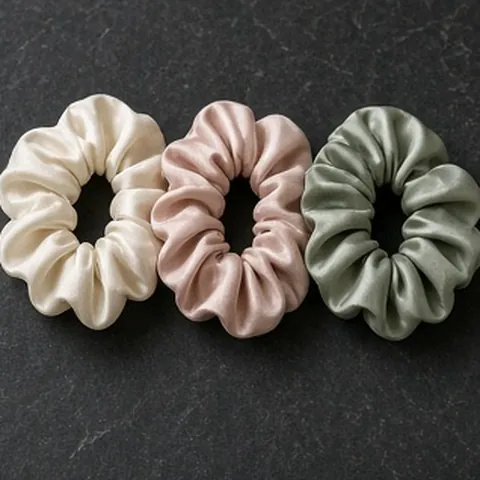 Satin Scrunchies, 3-Pack