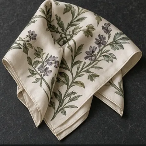 Botanical Print Square Scarf